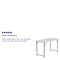 Flash Furniture 23.75 W, 47.75 L, 29.25 H, Metal, Plastic, Plastic: Polyethylene Top, Granite White 5-DAD-YCZ-122Z-2-GG - alternate 2